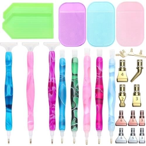 Diamond Painting Pen 5D Resin Point Drill Pens Cross Stitch Embroidery DIY Craft Nail Art Sewing Accessories