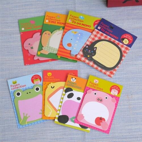 Lovely Stationery Animal Series Cute Paper Memo Pad,Stickers Post Sticky Notes Notepad School Office Supplies Wholesale