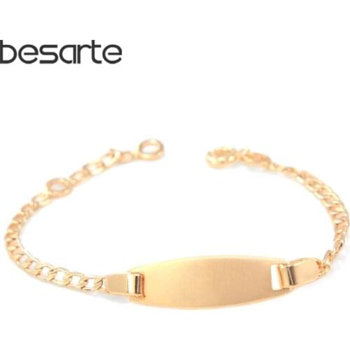 17CM Kids Bracelets Baby Jewelry Star Bracelet Bebe Pulsera Gold Chain Bracelets Bangles Pulseira Kinder Ninas Bracelete B0127