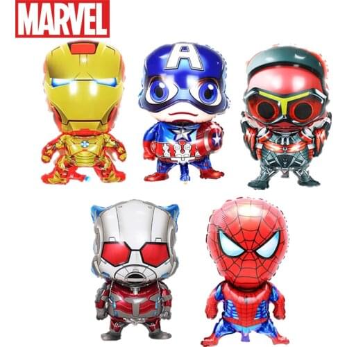 Disney Foil Balloons Marvel Spiderman Captain America Party Decorations Christmas Supplie Children Gifts Toys for Boy Air Globos
