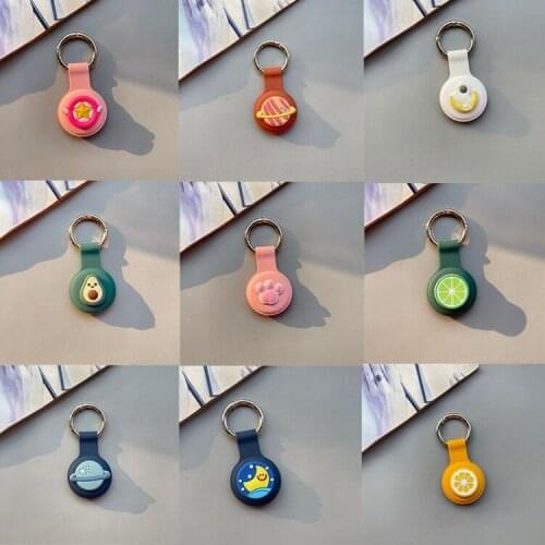 DIY Cartoon Protector Cover With Hook For AirTags Shockproof Silicone Anti-Scratch Anti-Fall Sleeve Protective Case Shell