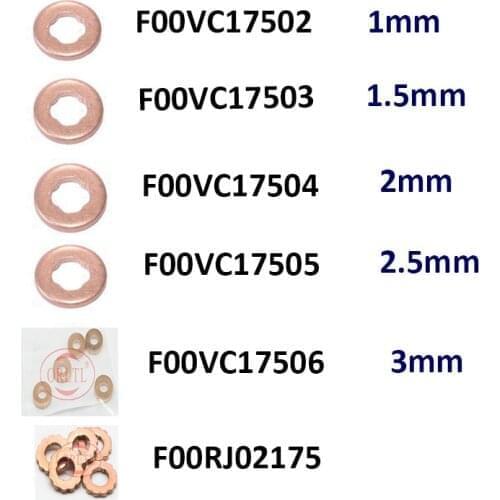 F00RJ02175 F00VC17502 F00VC17503 F00VC17504 F00VC17505 F00VC17506 Copper Washers Shims 5 pieces /lot for B0SCH injector
