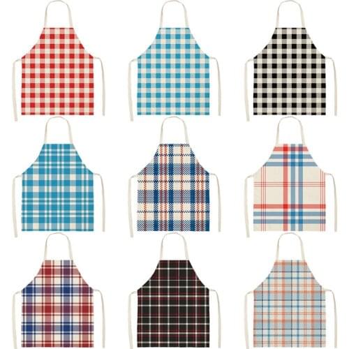 Color grid pattern Apron for kitchen cooking accessories apron kitchen aprons for women apron Woman kitchen apron Child apron