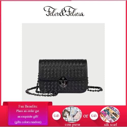 FELIX & FELICIA Fashion Shoulder Bags For Women Casual Ladies PU Leather Messenger Retro Chain Crossbody Designer Small Flap Bag