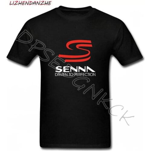 F1 World Champion Ayrton Senna T-shirt DRIVEN TO PERFECTION Racing CAR Men T SHIRT AUTO TSHIRT free shipping gift 0244