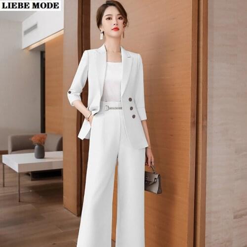 LIEBE MODE Women's Trouser Suits With A Jacket