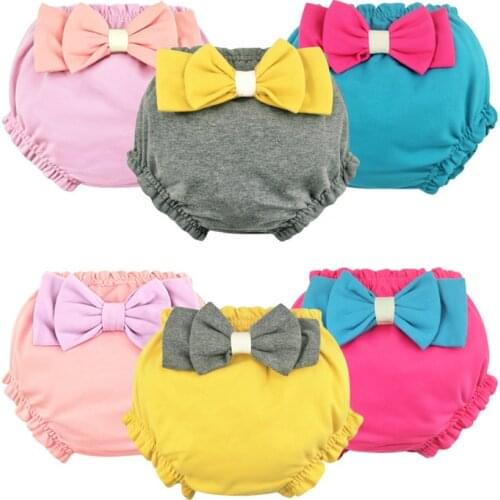 9-24Months Fashion Baby Underwear Summer Casual Beach Wear Cotton Big Bow Bloomer Cute Pantie