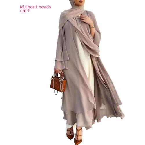 Muslim Solid Ramadan Eid Mubarak Dubai Abaya Kaftan Turkey Women Cardigan Robe Caftan Islam Clothing For Women Abayas Dresses