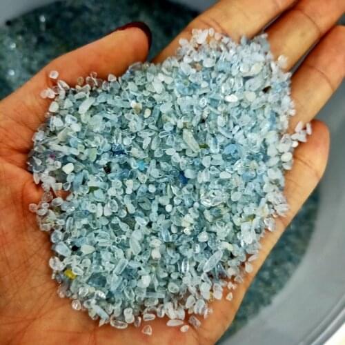 Natural Aquamarine Quartz Gravel Crystal Stone Rock Chips Specimen Lucky Natural Stones and Minerals