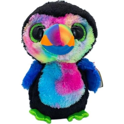 New product 6 inch 15 cm Ty big eyes plush pea plush animal big-billed parrot collection doll child birthday christmas gift