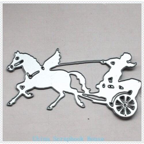 PANFELOU []10*5cm Apollo carriage Metal craft paper die cutting dies for Scrapbooking/DIY New year Valentines day album