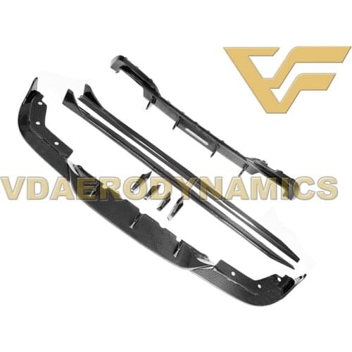 Suitable For 19-21 BMW G20 325i 330i M340i VAD Carbon Fiber Full Lip Body Kit - Front Lip and Rear Diffuser Side Skirts