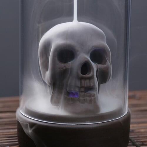 Waterfall Incense Holder Backflow Incense Burner Skull Incense Burner Resin Skeleton Waterfall Cone Holder Home Decoration