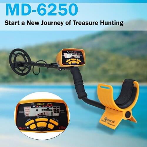 Md6250 LCD Handheld Metal Detector Easy Installation High Sensitivity Accuracy Metal Detecting Tool Treasure Metal Finder