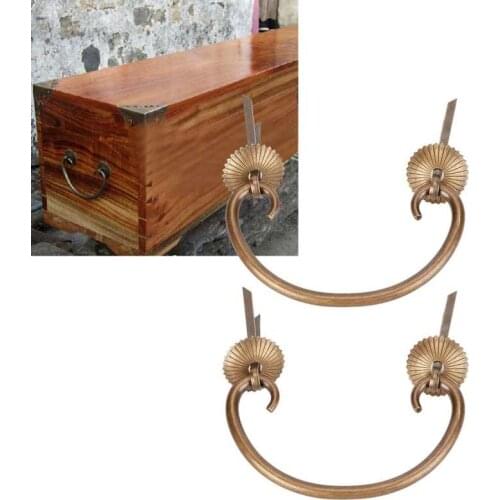 2 Set Chinese Style Drawer Handle Antique Copper Cabinet Knob Door Pulls Cupboard Handles Knobs Furniture Hardware Accessories