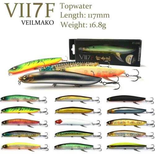 V117F/S 21.8g Sinking Pencil lure 16.8g Floating Stickbait Wobbles Hard Long Casting Fishing Tackle For Trout Lurefans Pike Bait