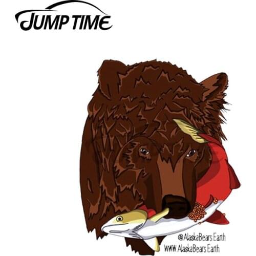Jump Time 13 x 12cm For Alaska Bears Earth Car Sticker Cartoon Decal Auto Camper Laptop ScratchProof Sunscreen Vinyl Car Wrap