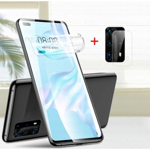 Full Cover Hydrogel Film For Huawei P40 P20 P30 Lite Screen Protector For Huawei P20 P30 P40 Pro Camera Lens Glass Film