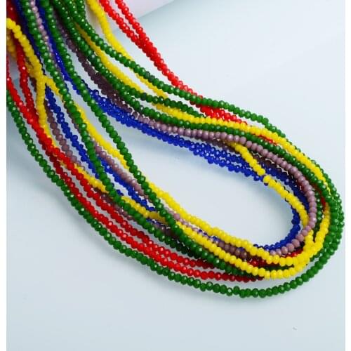 Factory Sales 1mm Glass Beads Wholesale Crystal Rondelle Beads for diy Jewelry Making