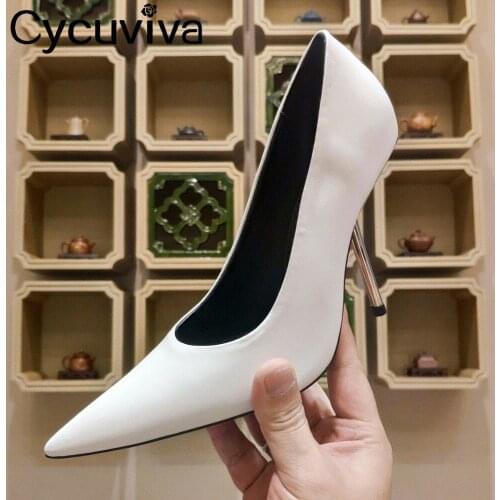 New Sexy Real Leather Women Sandals Pointed Toe Slip On High Heel Shoes For Women Party Wedding Super High Heels Female Shoes