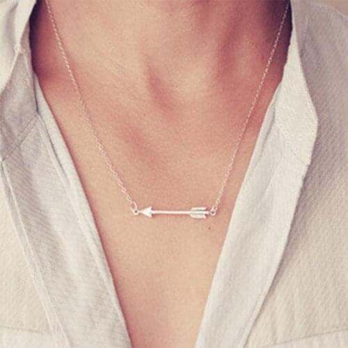 KISSWIFE New Fashion Arrow Necklace Pendant Ladies Pendants Sweater Chain Jewelry