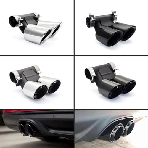 1 Pair 304 Stainless Steel GTS Exhaust Tip Car Exhaust Pipe For Porsche Boxster Cayman 718 987 2008-2016 Mufflers Nozzles
