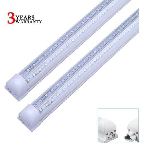 10 Pack T8 2FT Integrated Led Tube Light Bulbs 60CM 18W V Shaped 2 Foot Led Shop Lighting 6000K Ceiling Light SMD 2835 85-277V