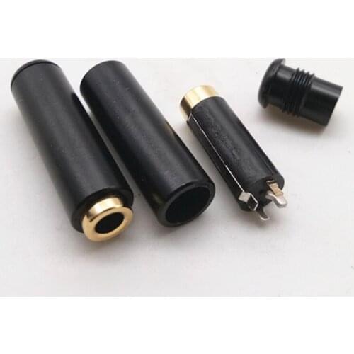 100pcs 4 Poles Stereo 3.5mm Mini Aluminum Shell 3.5 1/8'' jack Female Socket Audio Connector Headphone Earphone Adapter