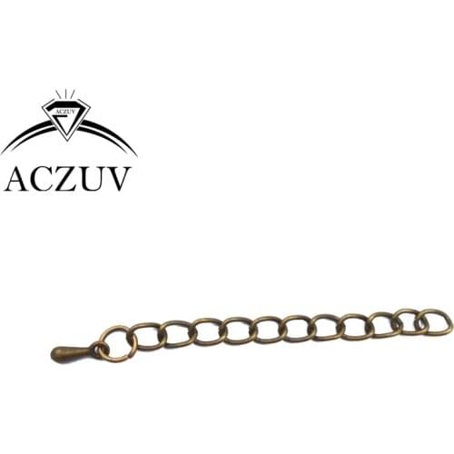 1000pcs Antique Bronze Bracelet and Necklace End Extender Chain with Tear Drop Beads Jewelry Findings DIY Accessories ECD004