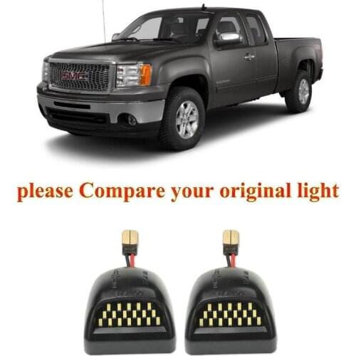 2pc Car Accessories Special Car License Plate Light Lamp For GMC Sierra 99-13 Yukon & Yukon XL 00-06 canbus error free