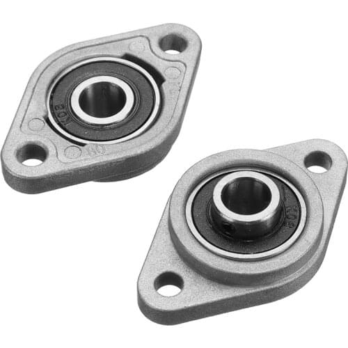 2pcs KFL08 Pillow Block Bearing 8mm Bore Diameter Zinc Alloy Rhombic Flange Bearing Mounted Block Cast For CNC Parts