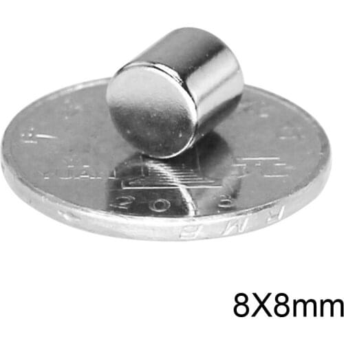 5~100PCS 8x8 Search Minor Diameter Magnet 8mm x 8mm Bulk Small Round Magnets strong 8x8mm Neodymium Magnets Disc 8*8 Circular 8