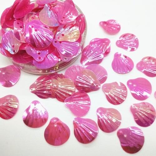 50g/Lot 13mm Shell Sequins Rose Red With 2 Holes Sewing DIY Mermaid Dress Clothing Model A