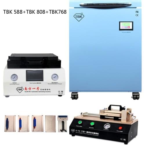TBK-588 -190C Freezing Machine Instruments LCD Touch Screen Separating +TBK-808 OCA Vacuum Laminating Machine+ Curved Laminator