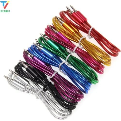 Wholesale New Factory Price New 3.5mm Jack Bright Blink Auxiliary Audio Cable Male To Male Aux Cables Good Audio 500pcs/lot
