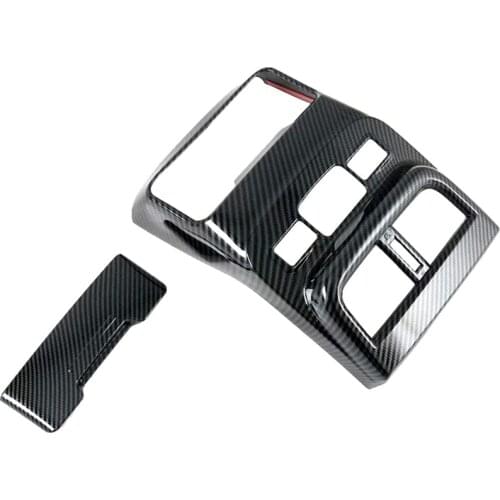 For Subaru Outback Legacy 2020 2021 Car Rear Armrest Air Condition Vent Outlet Cover Trim Anti Kick Accessories Carbon