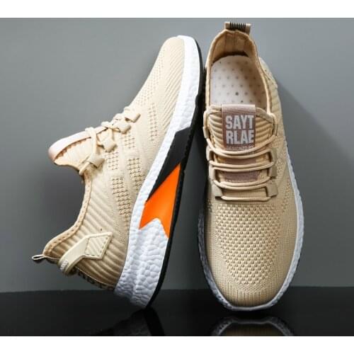 Baideng Designed 2020 Men Running Shoes Breathable Mesh Sneakers Comfortable Walking Footwear Male Wear-resistant Sport Shoes 44