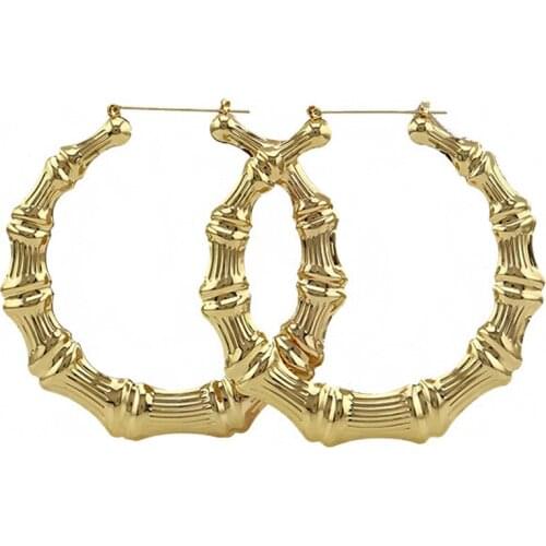 Bamboo Heart Star Earrings Bulk Sale Hoop Woment Iced Out BlingJewelry PCE02