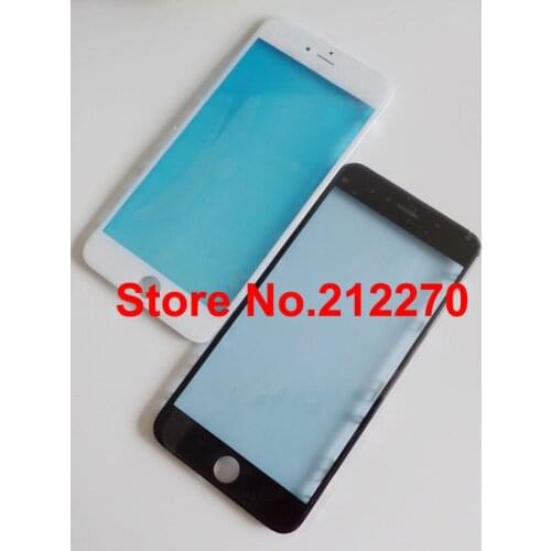 Free DHL EMS High Quality New Front Outer Screen Glass Lens With Frame Replacement For iPhone 6 Plus 5.5" White/Black Wholesale