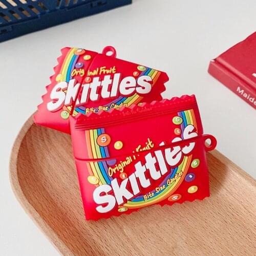 Skittles Rainbow Candy Earphone Case For Airpods 1 2 Pro3 3D fruit sugar Wireless bluetooth headset Cover Accessories