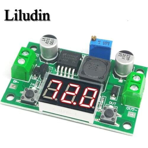 DC-DC Buck Step Down Module LM2596S DC/DC 4.0~40V to 1.25-37V Adjustable Voltage Regulator With LED Voltmeter Liludin