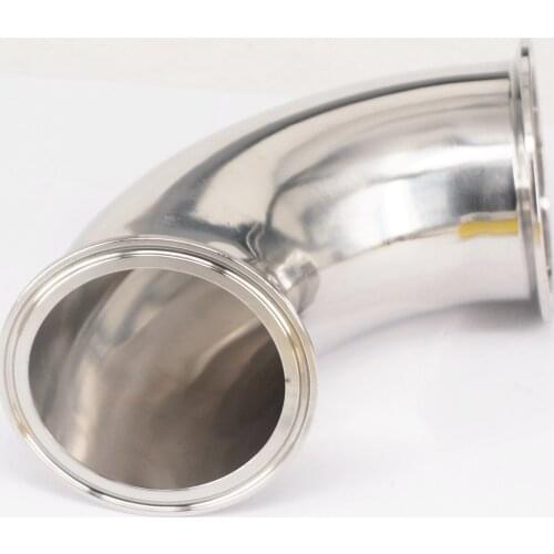 Fit Tube O/D 89mm Tri Clamp 3.5" Ferrule OD 106mm 304 Stainless Steel Sanitary 90 Degree Elbow Connector Adapter Homebrew