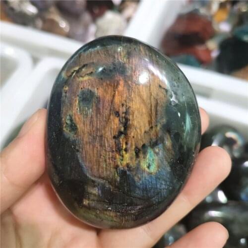 Hot 150-200g Pretty Natural Crystal Quartz Polished Gemstone Labradorite Stone Nice Flash