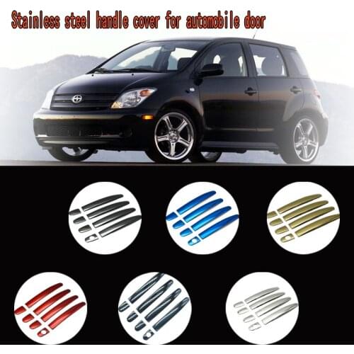 Karcng 9 pcs/lot for Car door handle cover stainless steel Chrome decorative sticker For Scion xA / Toyota ist XP602002-2007 All