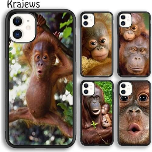 Krajews ORANGUTAN monkey BABY cute Phone Case Cover For iPhone 5s 6s 7 8 plus X XR XS 11 12 pro max Samsung Galaxy S8 S9 S10