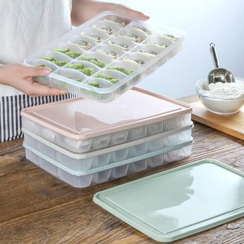 Kitchen Plastic Transparent Food Storage Box Organizer Multifunctional Modern Home Kitchen Debris Dumplings Storage Plastic Box