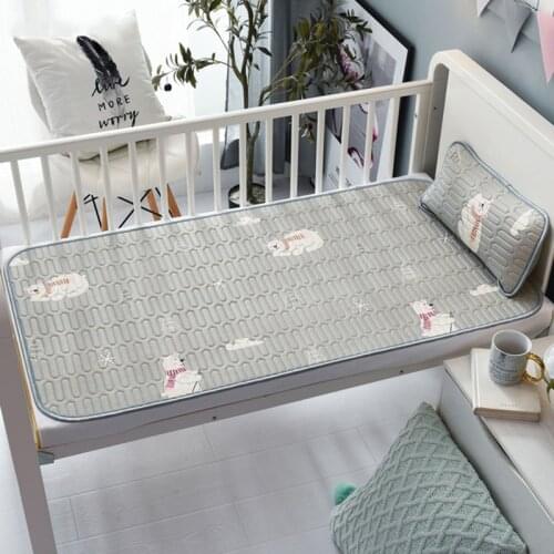 Baby Bed Mattress Breathable Ice Silk Mattress Nappy Changing Mat Washable Bed Sheet Cartoon Summer Sleeping Mat Colchoneta