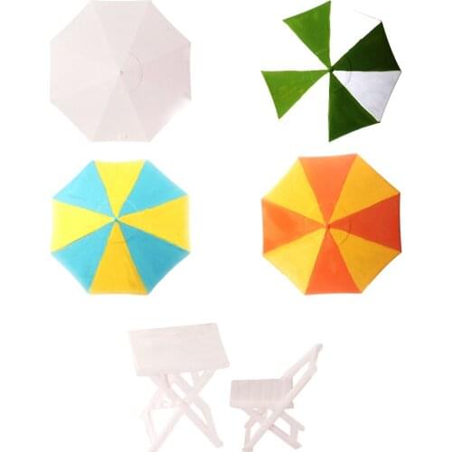 1/64 Mini Umbrella Decorative Model for Dollhouse Garden Decor Accessories