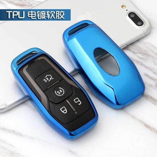 Soft TPU Car Key Cover Case Key Holder Bag for Ford Taurus Mustang F-150 Explorer Fusion Mondeo Edge Lincoln MKC MKX keychain