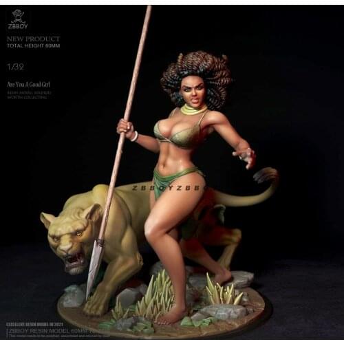 60MM Resin model kits figure beauty colorless and self-assembled TD-2758